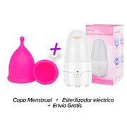 Kit Copa Menstrual + Esterilizador de Vapor | Pink Fresa